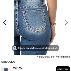 Miss Me Women's Medium Blue Skinny Jeans with Embellished Back Pocket